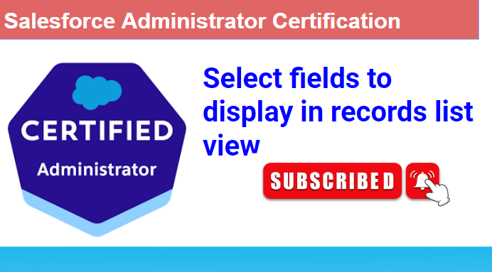 Salesforce: select fields to display in the records list view
